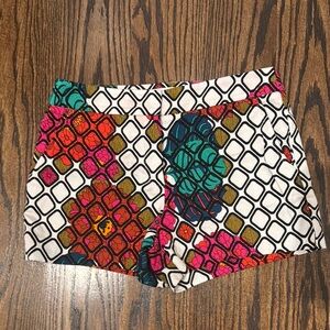 Trina Turk Pink and Green High Waist Shorts